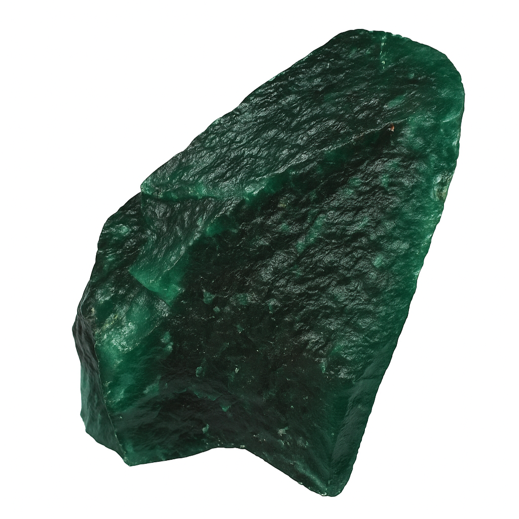 Premium raw green emerald gemstone from Colombia