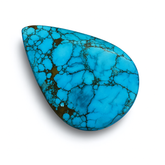 Pear Cut Natural Blue Turquoise 62.80 Ct Loose Gemstone Jewelry Making CERTIFIED