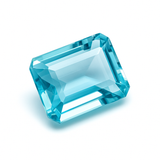 Aquamarine Gem Improve Harmony and Balance | Natural Emerald Cut 14.99 Ct Certified Blue Aquamarine Loose Gemstone Pendant Size Gem , Gift For Her