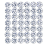 CERTIFIED White Round Diamond Cut 5 mm Size 8 Pcs Natural Sapphire Gemstone Lot