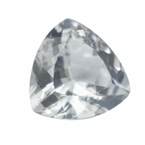 CERTIFIED White Sapphire 10 Ct Trillion Cut Natural Earring Size Loose Gemstone