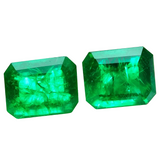 Natural Green Emerald 16 Ct Certified Loose Gemstone Emerald Cut