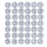 CERTIFIED White Round Diamond Cut 5 mm Size 8 Pcs Natural Sapphire Gemstone Lot