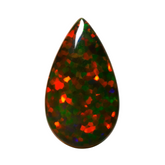 Pear 17.2 Ct Natural Multi Color Doublet Opal CERTIFIED Ethiopian Loose Gemstone