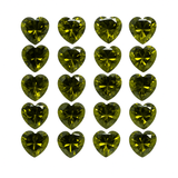 51 Pcs Natural Sapphire CERTIFIED Gemstone Lot Green Heart Shape 6x6 Size LOT