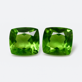 NATURAL Peridot Green Stone 16.00 Ct CERTIFIED Gemstone CUSHION CUT Faceted