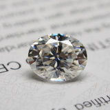 Oval Moissanite Gemstone CERTIFIED VVS1 Quality 8x12 mm Brilliant D-White Color