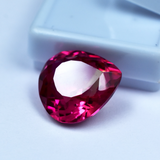 Certified 18.15ct natural bi-color sapphire, a Pan Pear-cut loose gemstone for a ring.