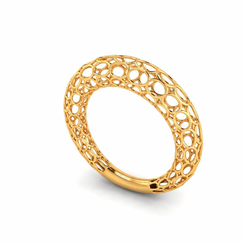 18K Solid Gold Callie Lattice Ring
