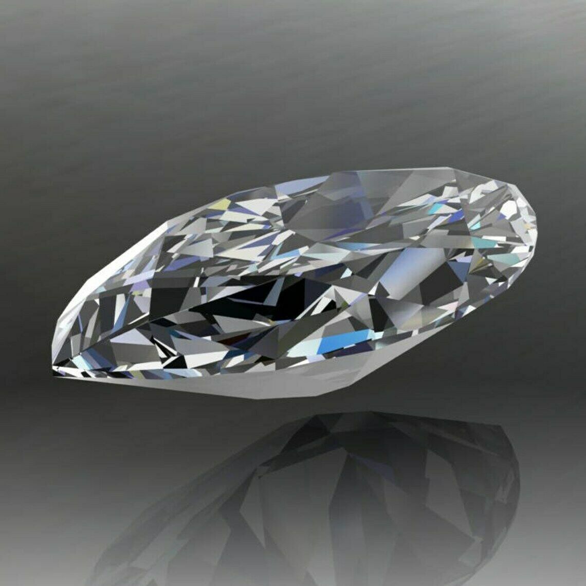 Synthetic Moissanite Loose Diamond Marquise Shape 1.98 Ct VVS1 GIR CERTIFIED