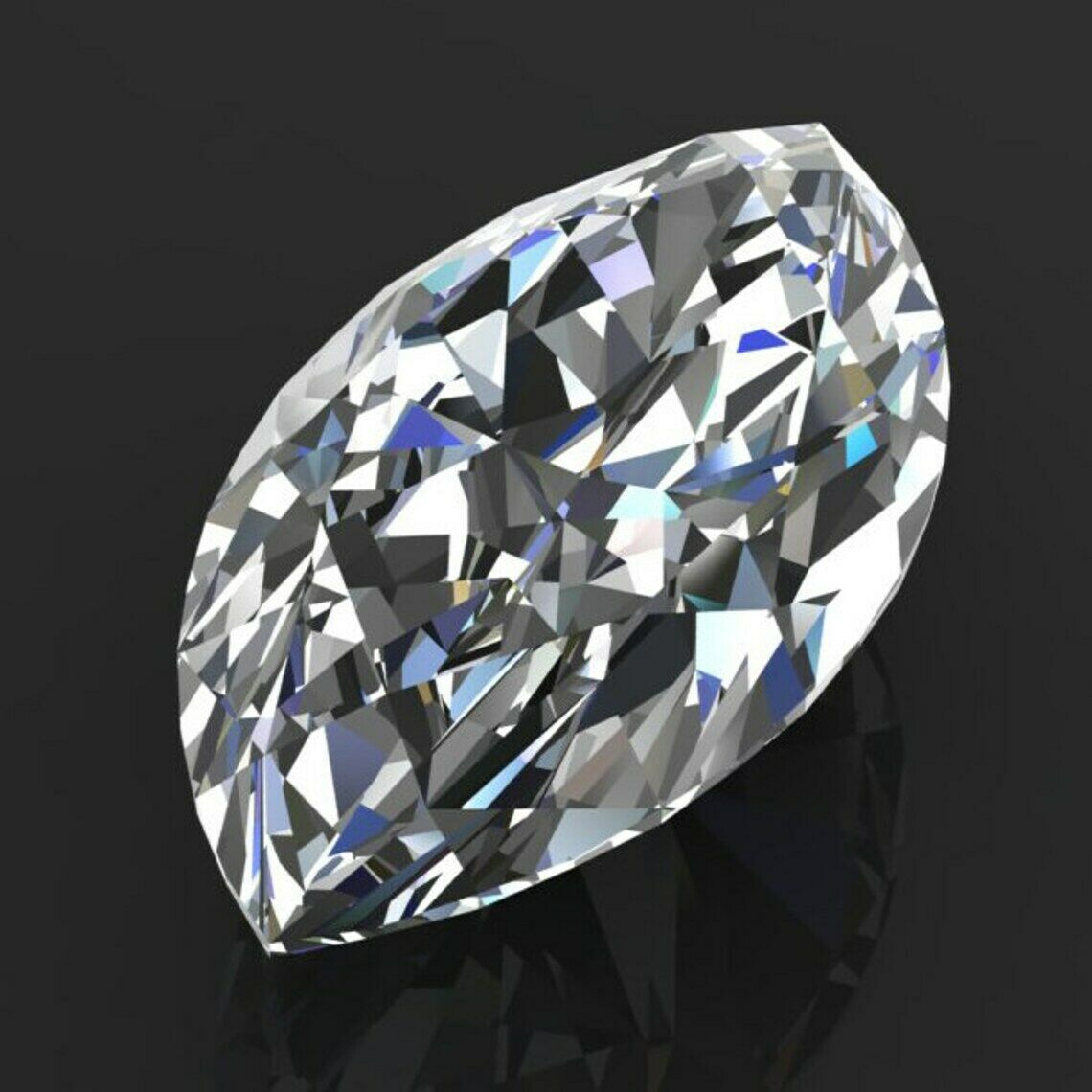 Synthetic Moissanite Loose Diamond Marquise Shape 1.98 Ct VVS1 GIR CERTIFIED