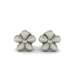 Sterling Silver Floral Stud Earrings (925 Silver)