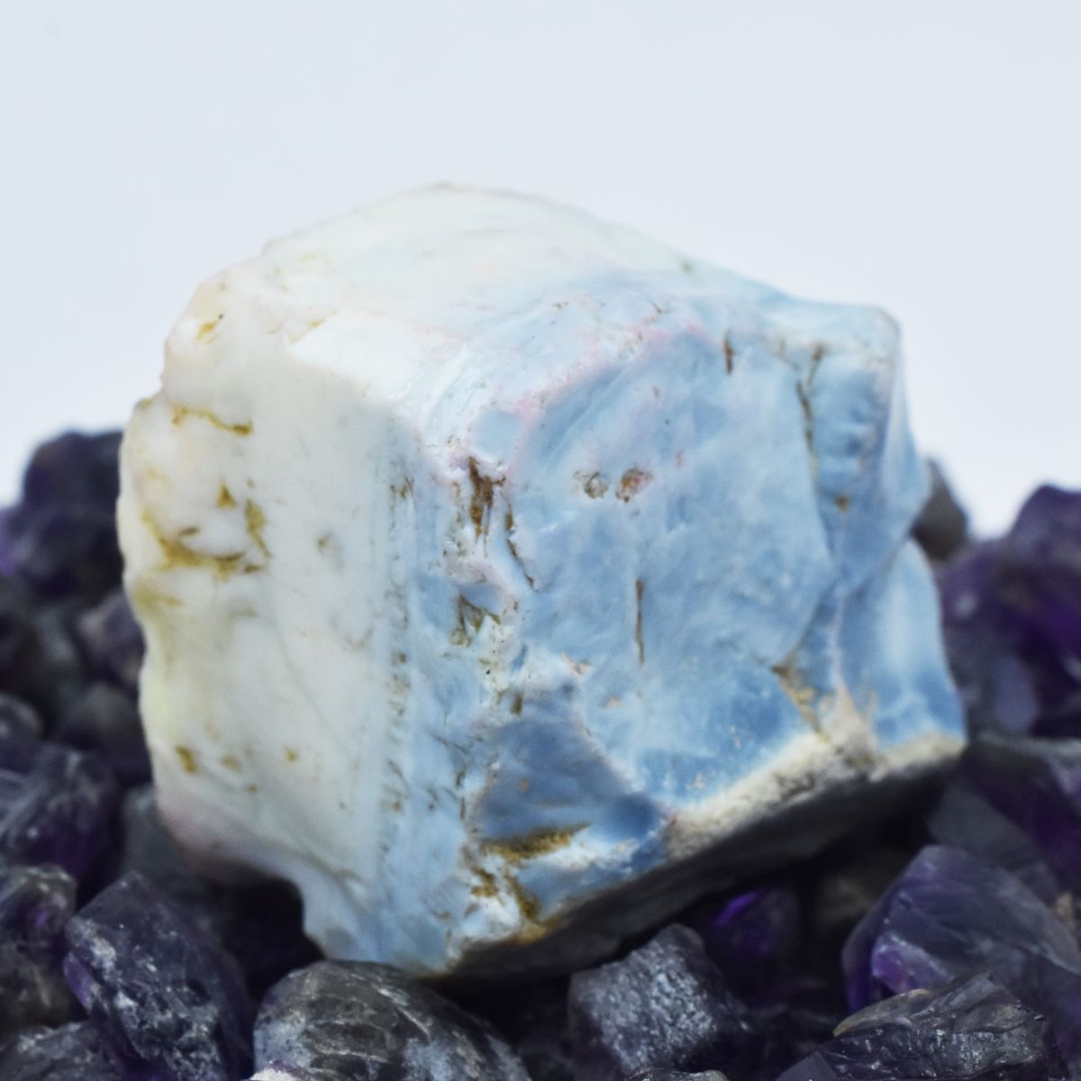Earth Mined 200 Ct NATURAL Blue Opal Huge Size ROUGH CERTIFIED Loose Gemstone