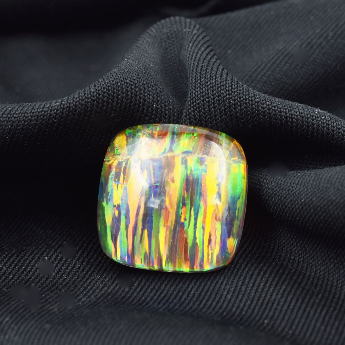 Square Cushion Cut 11.30 Carat Natural Opal Multi-Color Loose Gemstone CERTIFIED