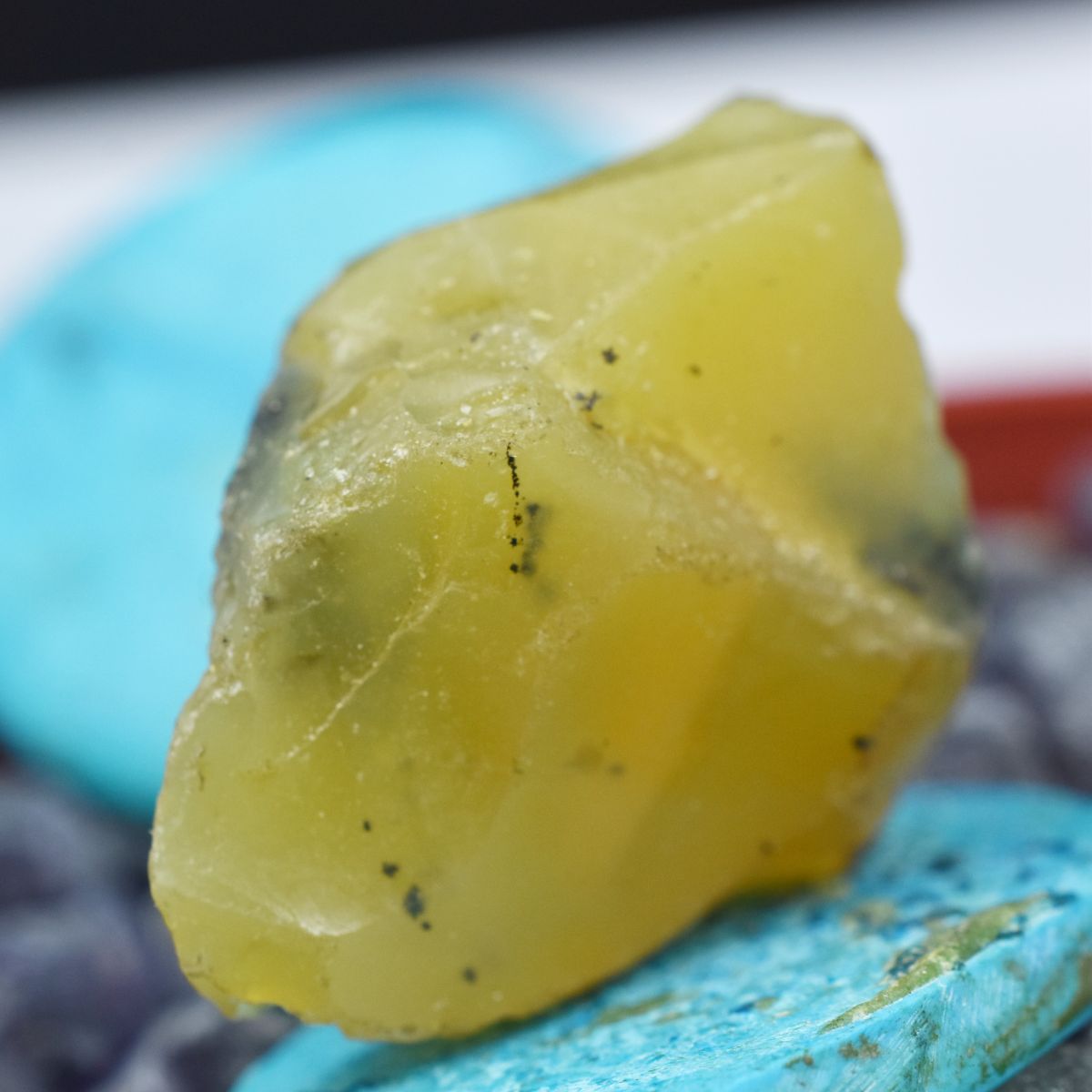 NATURAL 47.55 Carat Yellow Opal Uncut Raw Rough Loose Gemstone CERTIFIED