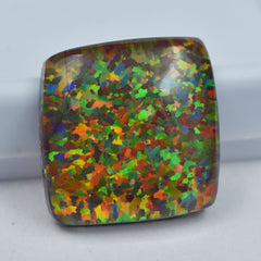 CERTIFIED Opal Cabochon Cut 15.90 Ct Natural Multi-Color Loose Gemstone
