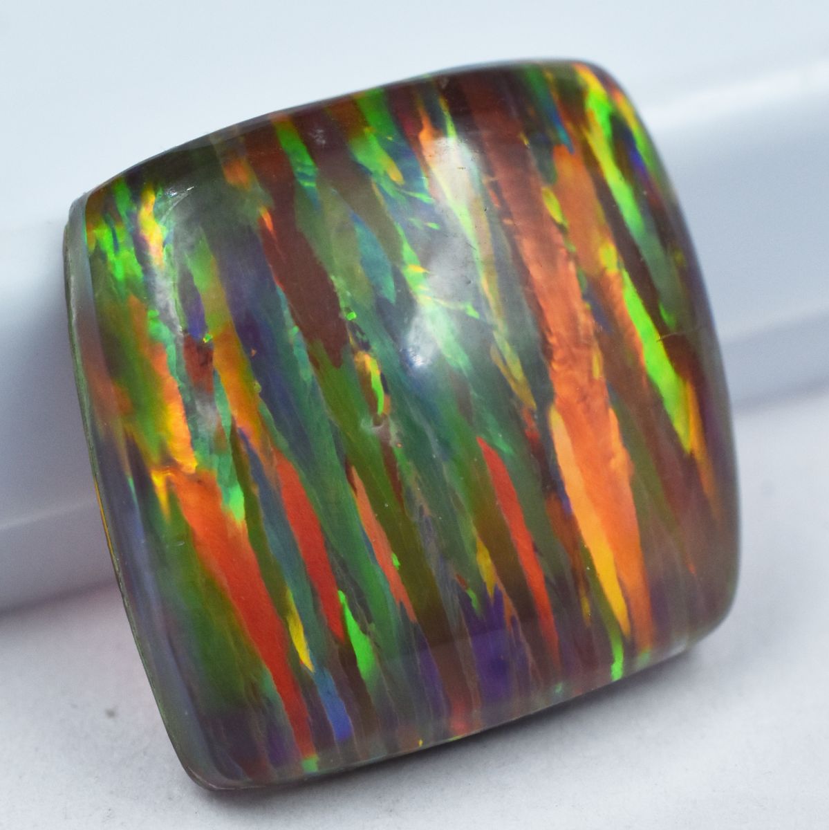 Natural CERTIFIED Opal Cabochon Cut 15.65 Ct Multi-Color Loose Gemstone