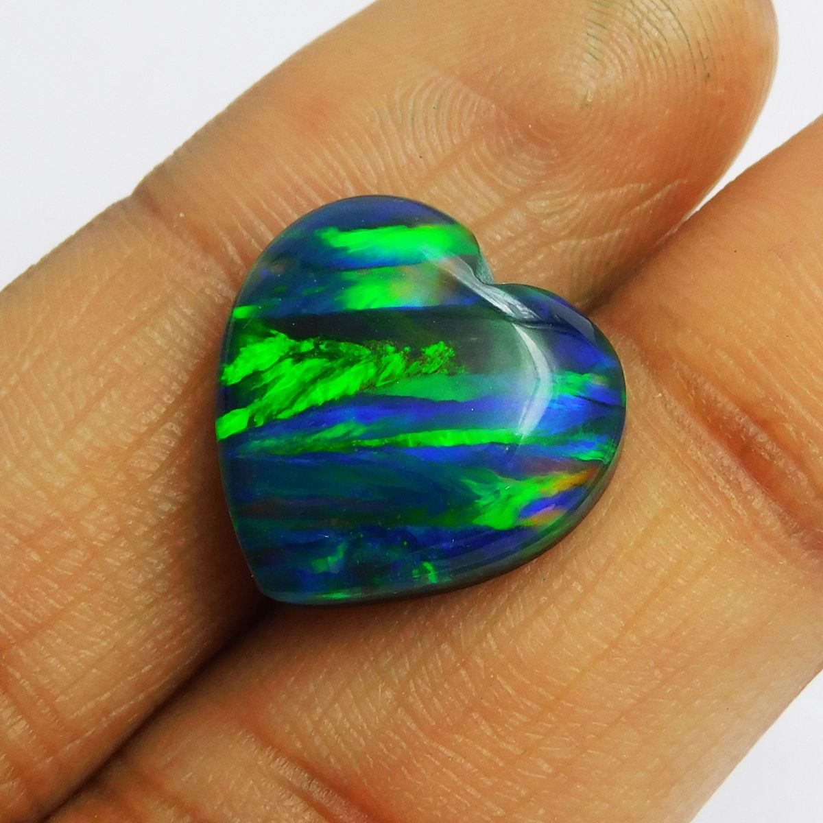 Ethiopia Natural Heart Cut Boulder Opal CERTIFIED 8.90 Ct Gems Loose Gemstone