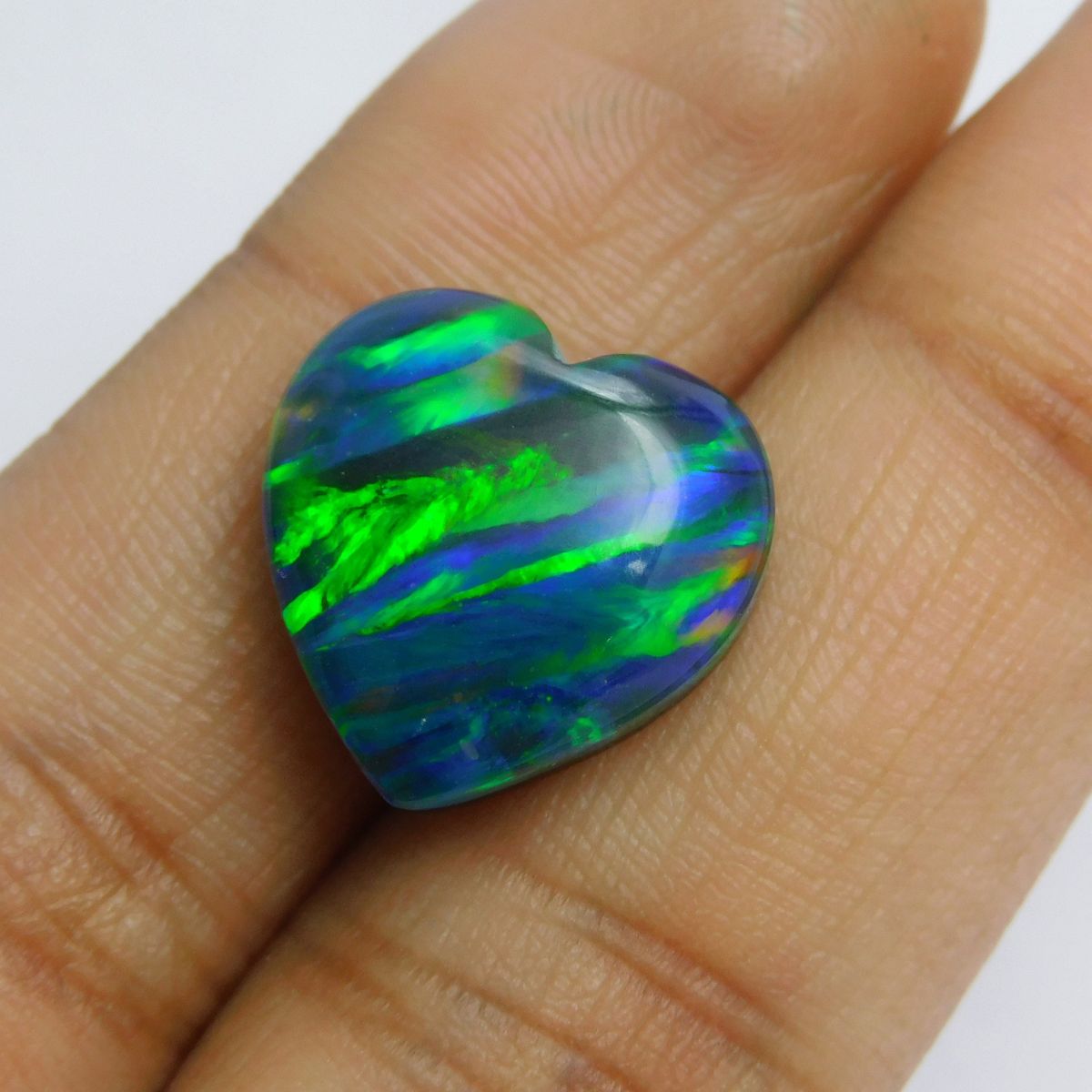 Ethiopia Natural Heart Cut Boulder Opal CERTIFIED 8.90 Ct Gems Loose Gemstone