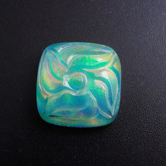 Square Cut CERTIFIED 18.65 Ct Doublet Opal Natural Opal Ring Size Loose Gemstone