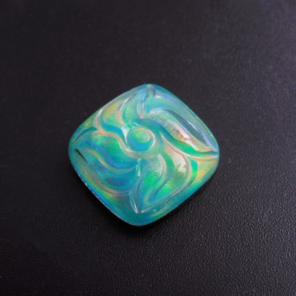 Square Cut CERTIFIED 18.65 Ct Doublet Opal Natural Opal Ring Size Loose Gemstone