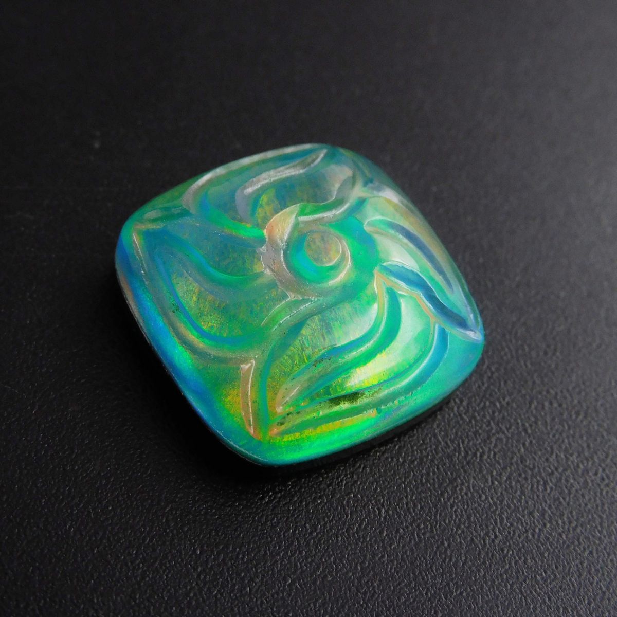 Square Cut CERTIFIED 18.65 Ct Doublet Opal Natural Opal Ring Size Loose Gemstone