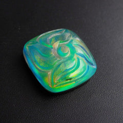 Square Cut CERTIFIED 18.65 Ct Doublet Opal Natural Opal Ring Size Loose Gemstone