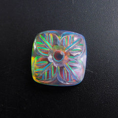 Square Shape 14.45 Ct CERTIFIED Natural Doublet Opal Ring Size Loose Gemstone