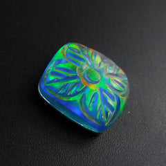 Square Shape 14.45 Ct CERTIFIED Natural Doublet Opal Ring Size Loose Gemstone