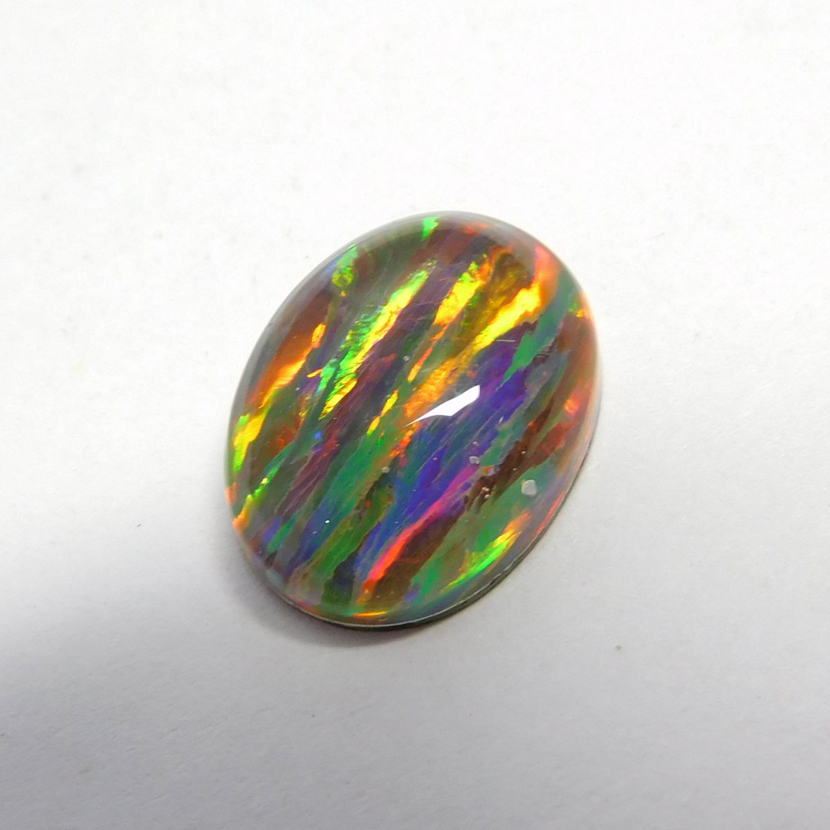 Natural Multi Color Oval Cut Boulder Opal 6.75 Carat CERTIFIED Loose Gemstone