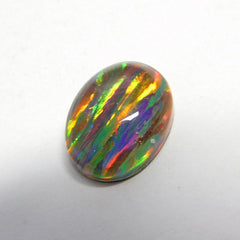 Natural Multi Color Oval Cut Boulder Opal 6.75 Carat CERTIFIED Loose Gemstone