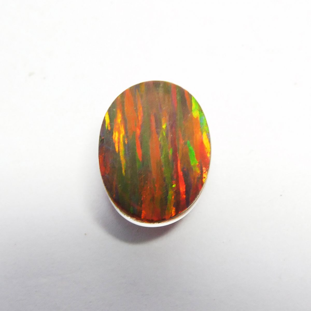 Natural Multi Color Oval Cut Boulder Opal 6.75 Carat CERTIFIED Loose Gemstone