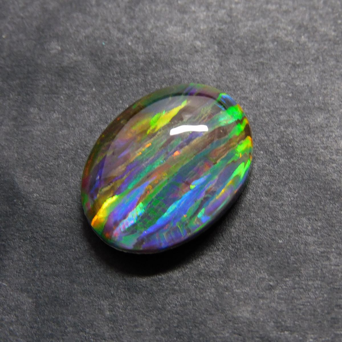 Natural Multi Color Oval Cut Boulder Opal 6.75 Carat CERTIFIED Loose Gemstone