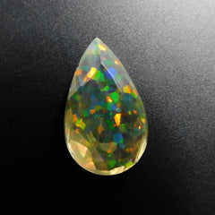 Perfect Pear Cut Doublet Multi-Color OPAL 11.75 Carat Natural Loose Gemstone CERTIFIED