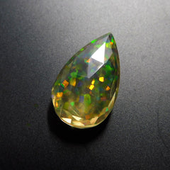 Perfect Pear Cut Doublet Multi-Color OPAL 11.75 Carat Natural Loose Gemstone CERTIFIED