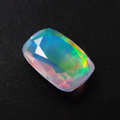 11.88 Ct CERTIFIED Natural Multi-Color Doublet Opal Cushion Cut Loose Gemstone