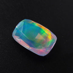 11.88 Ct CERTIFIED Natural Multi-Color Doublet Opal Cushion Cut Loose Gemstone