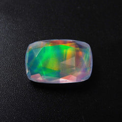11.88 Ct CERTIFIED Natural Multi-Color Doublet Opal Cushion Cut Loose Gemstone