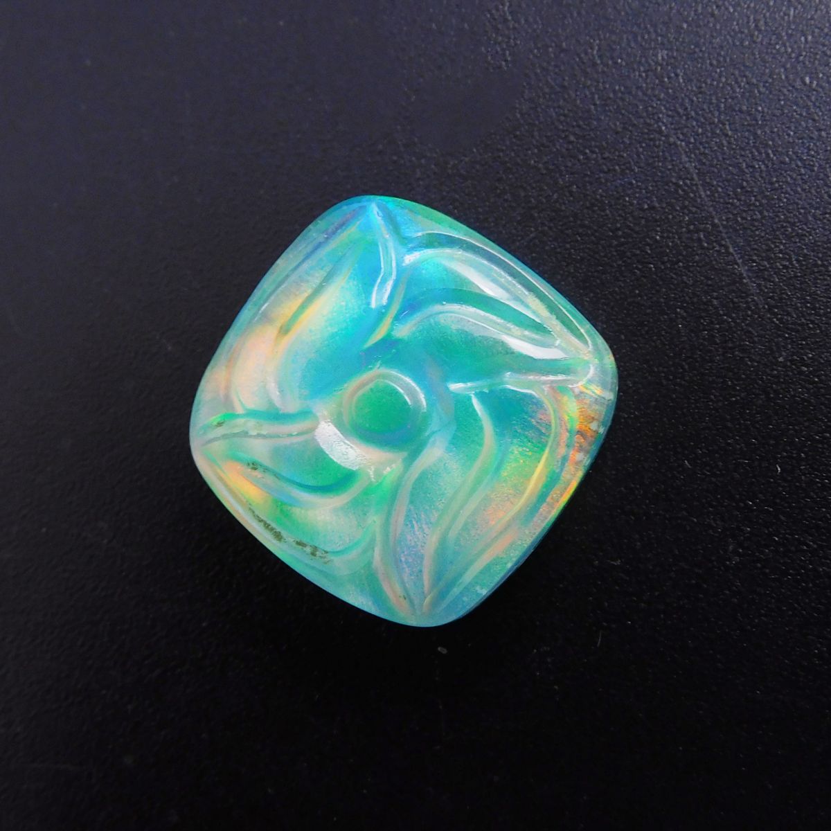 Square Cushion Shape 18.10 Ct CERTIFIED Natural Doublet Opal Ring Size Loose Gemstone