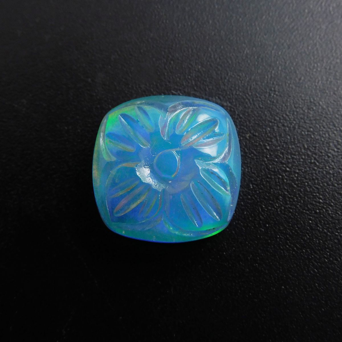 Ring Size Natural Doublet Opal CERTIFIED 8.70 Ct Square  Cushion  Cut Loose Gemstone