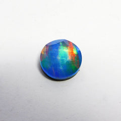 Natural Multi Color Round Cut Doublet Opal 3.20 Ct CERTIFIED Loose Gemstone