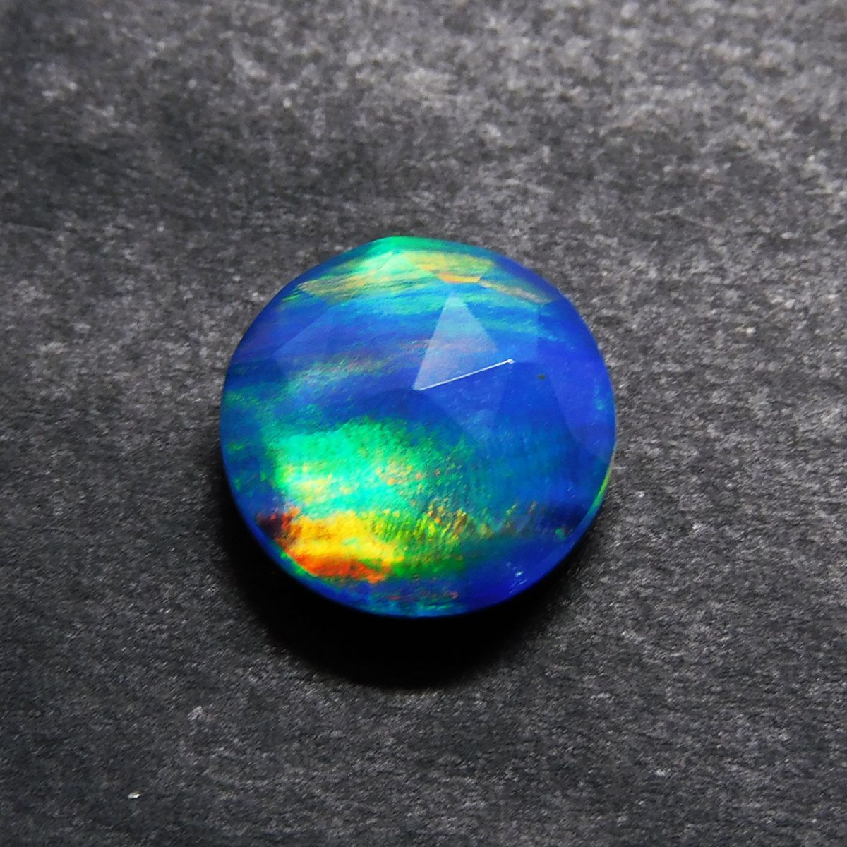 Natural Multi Color Round Cut Doublet Opal 3.20 Ct CERTIFIED Loose Gemstone