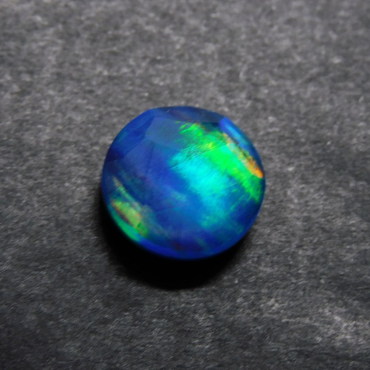 Natural Multi Color Round Cut Doublet Opal 3.20 Ct CERTIFIED Loose Gemstone