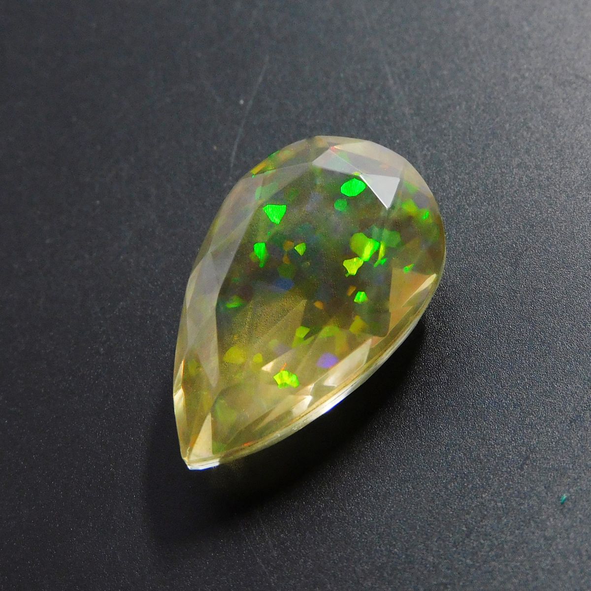 Pear Cut CERTIFIED 12.40 Carat Natural OPAL Ring Size Loose Gemstone Excellent