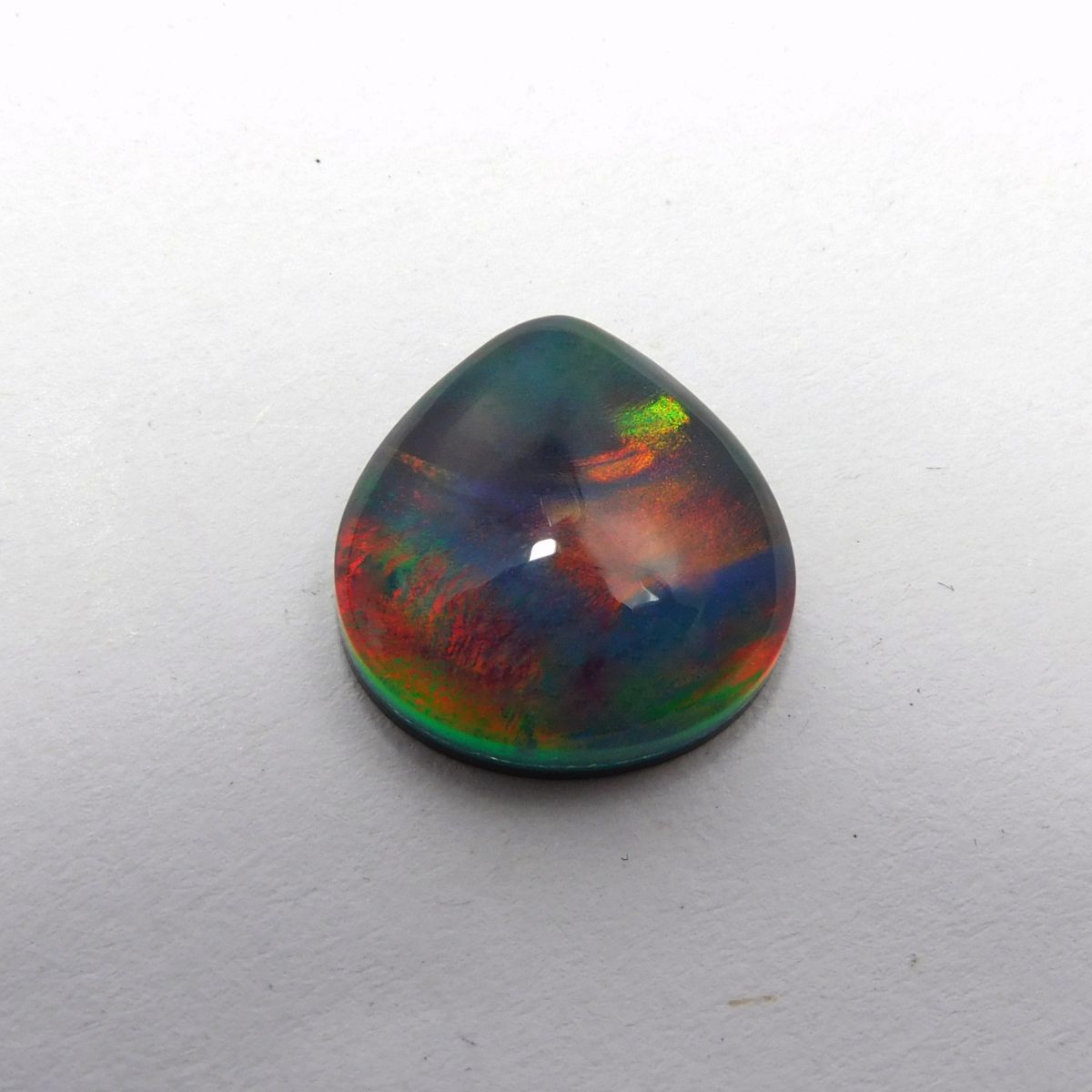 Pear Cut Natural Doublet Multi Color Opal 5.80 Ct Loose Gemstone CERTIFIED