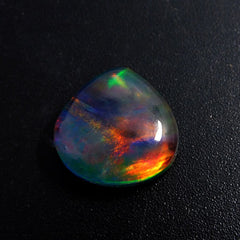 Pear Cut Natural Doublet Multi Color Opal 5.80 Ct Loose Gemstone CERTIFIED