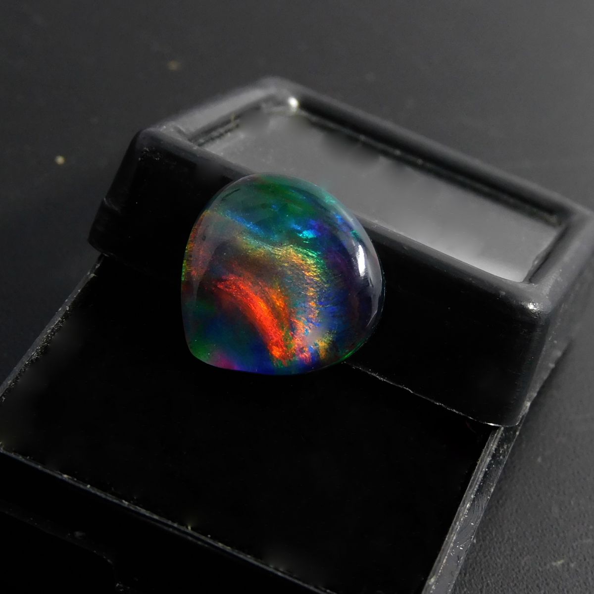 Pear Cut Natural Doublet Multi Color Opal 5.80 Ct Loose Gemstone CERTIFIED