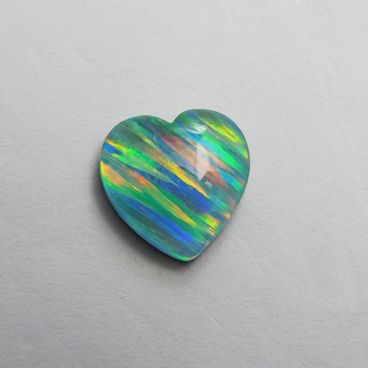 CERTIFIED Natural Boulder Heart Shape 6.65 Ct Opal Doublet Ring Size Gemstone