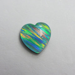 CERTIFIED Natural Boulder Heart Shape 6.65 Ct Opal Doublet Ring Size Gemstone