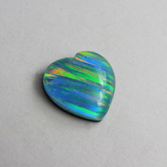 CERTIFIED Natural Boulder Heart Shape 6.65 Ct Opal Doublet Ring Size Gemstone
